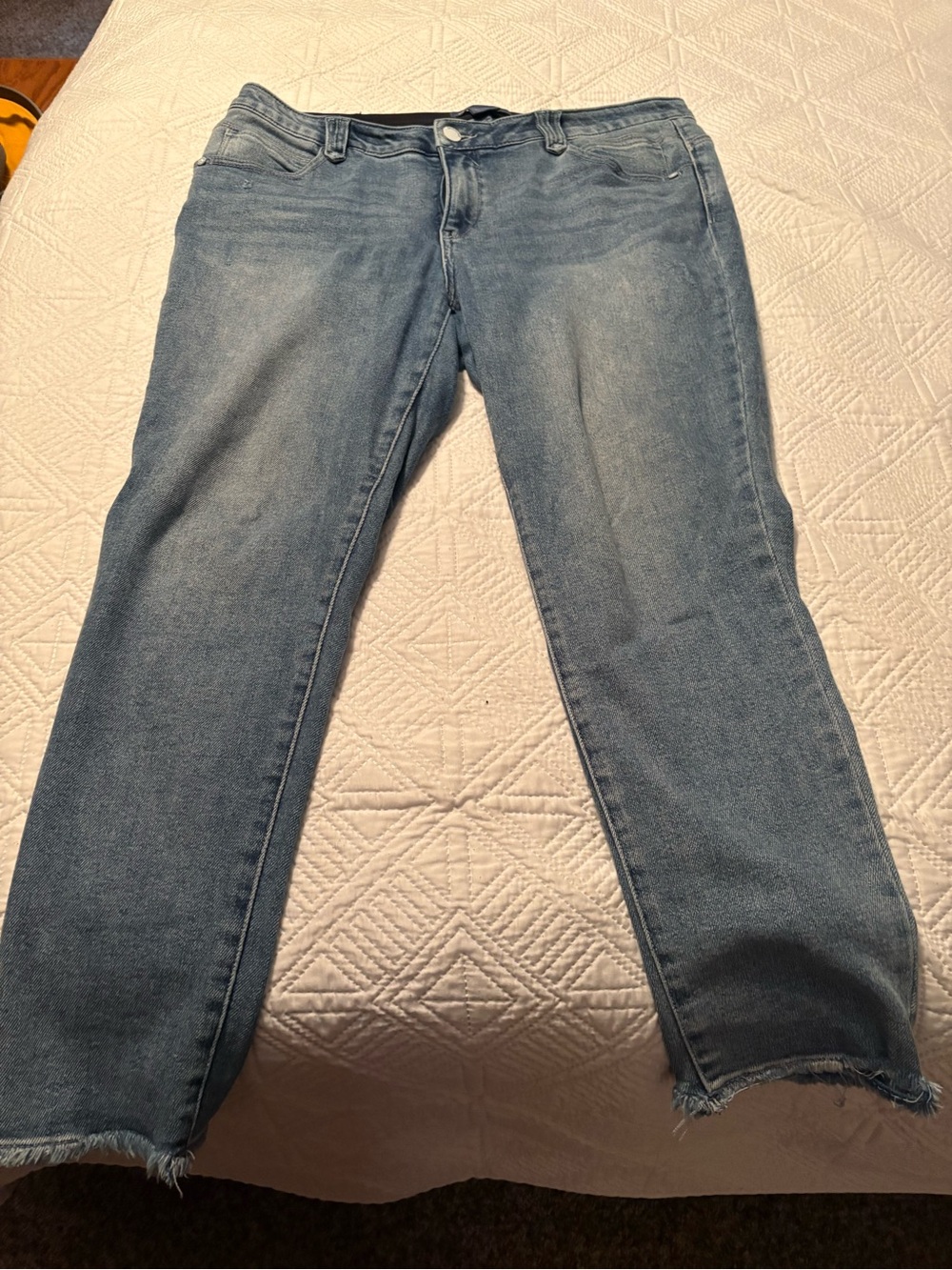 Democracy Women's Straight Leg Faded Blue Denim Jeans